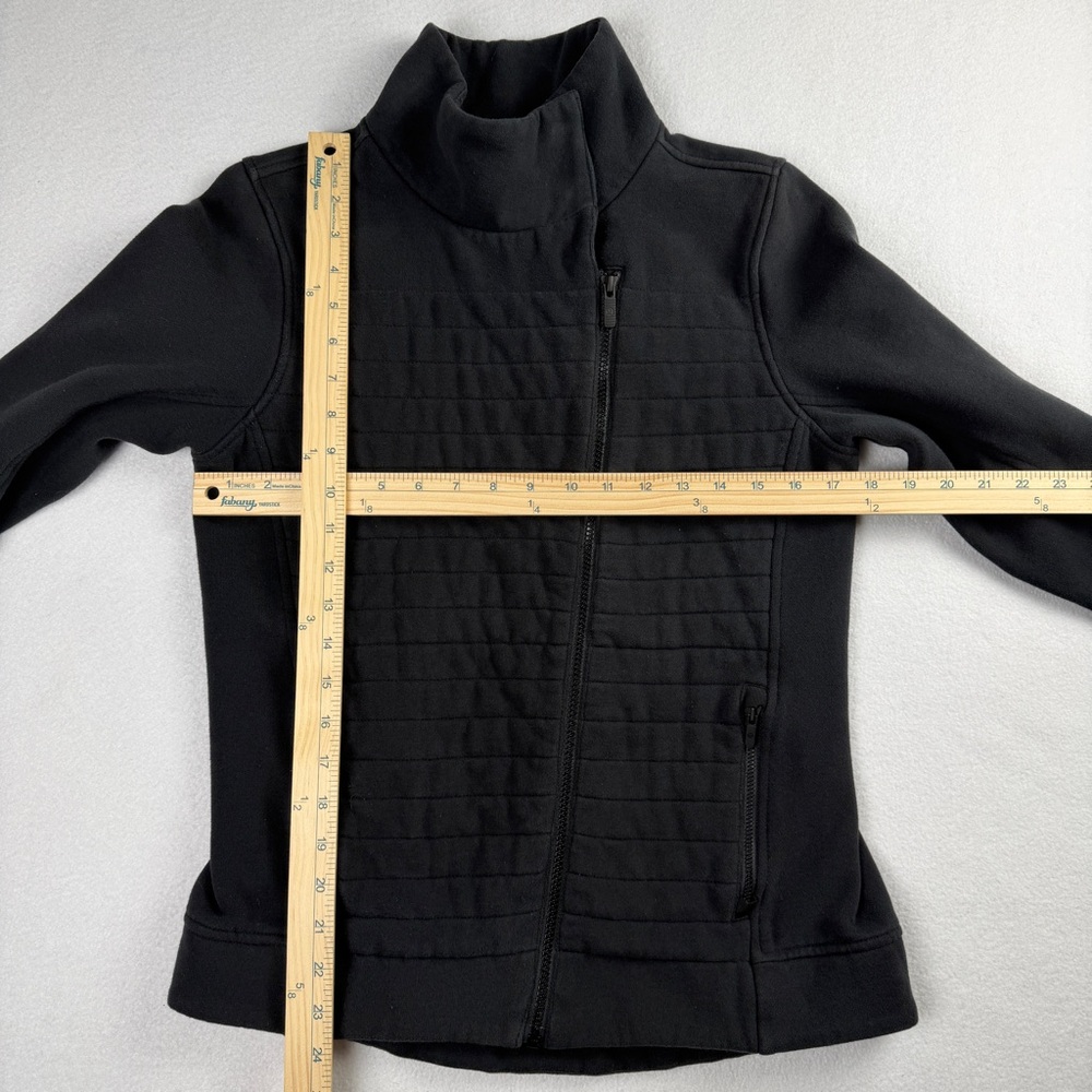 Lululemon Women's Fleece Be True Asymmetrical Mock Neck Jacket Black Sz 6 - Picture 4 of 11